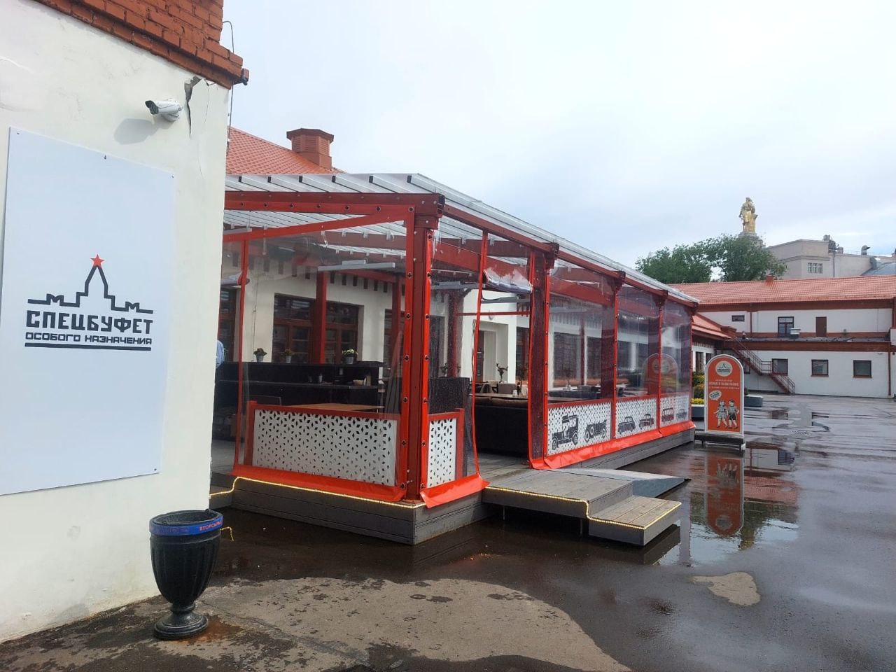 ПВХ шторы для летней террасы кафе в Мирном